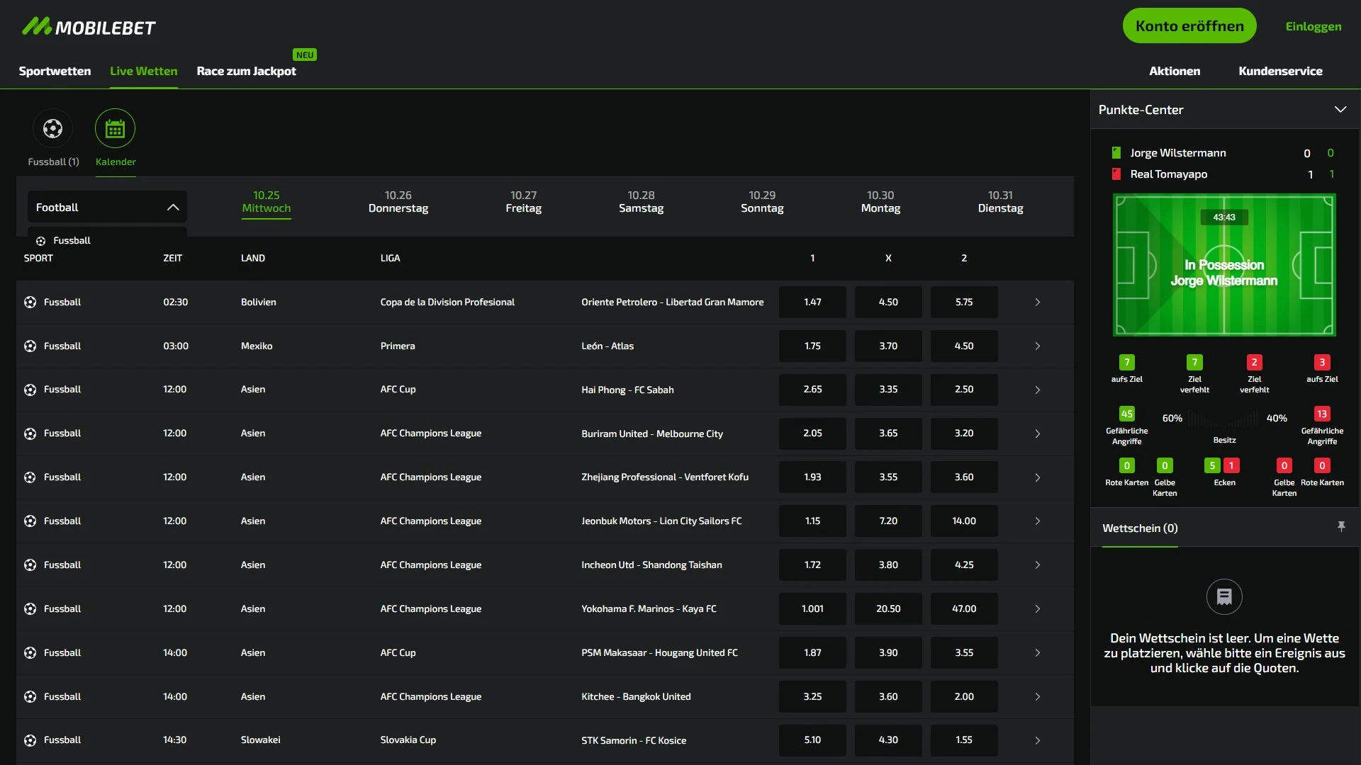 Mobilebet Live Wetten Kalender Desktop