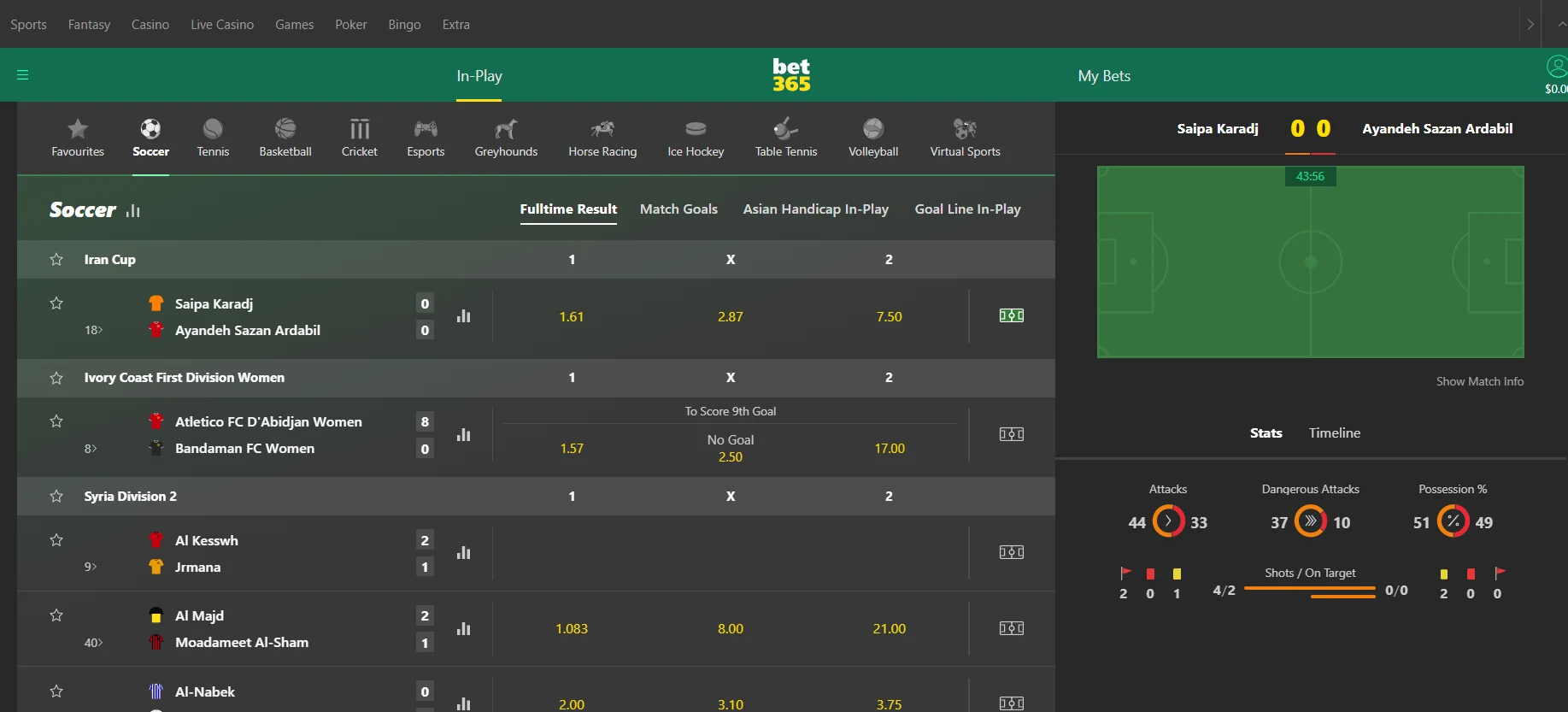 Bet365 live betting 