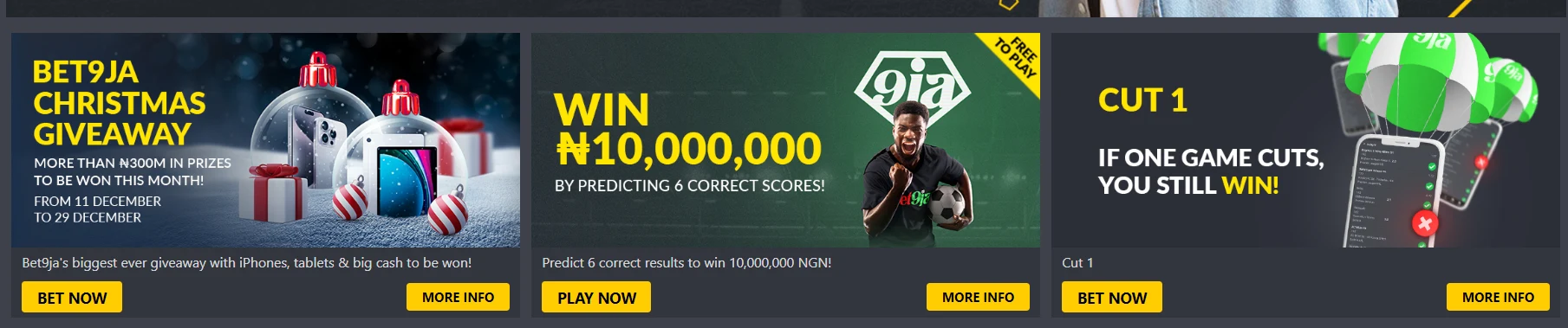 Bet9ja bonuses