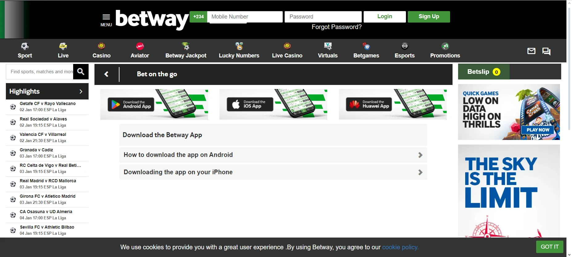 Betway app 