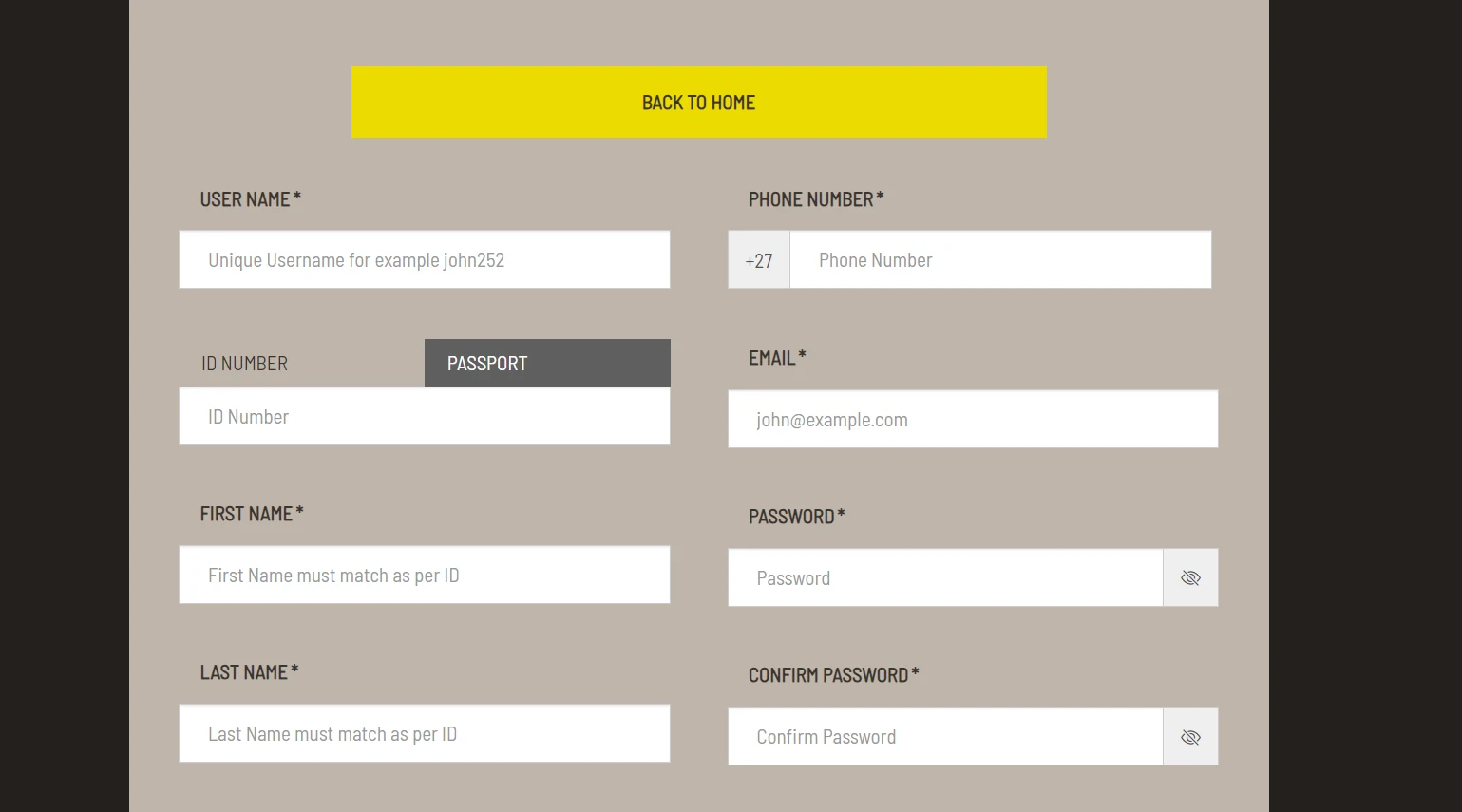 Supabets registration