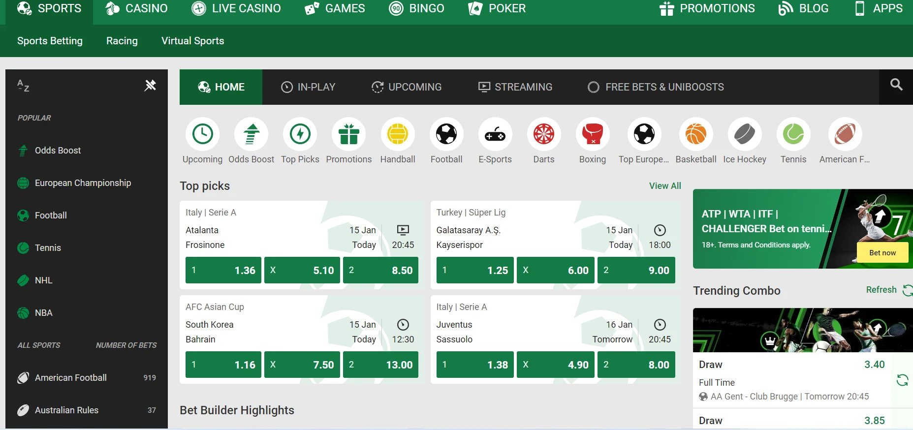 unibet sports