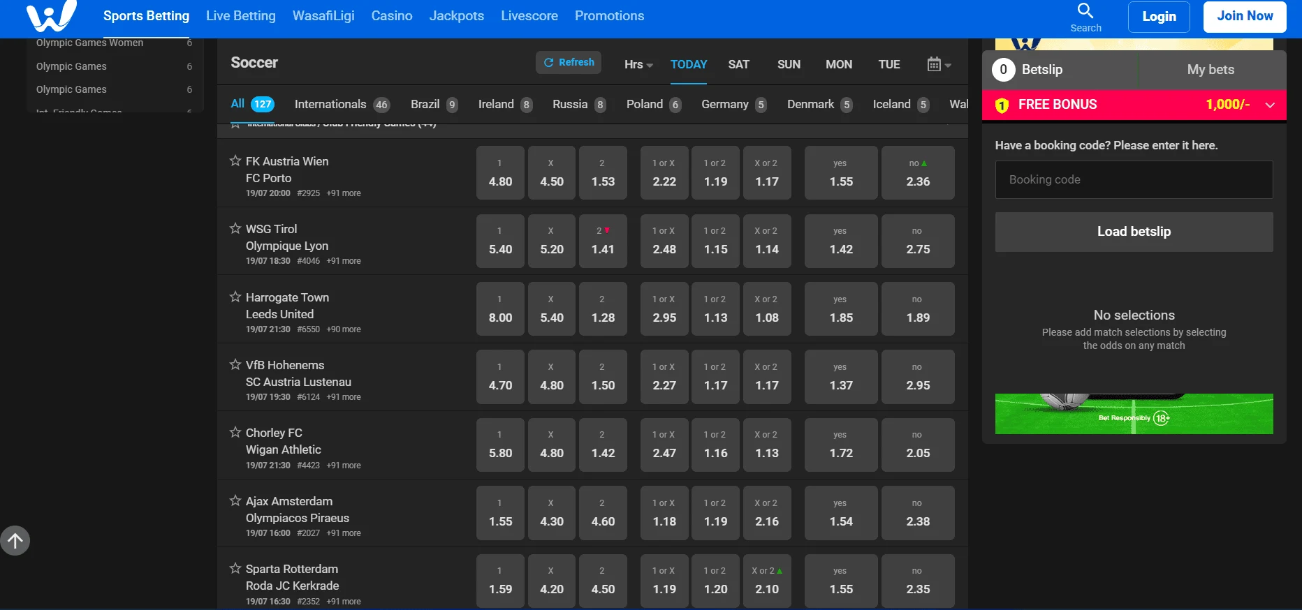 Wasafi Football Betting