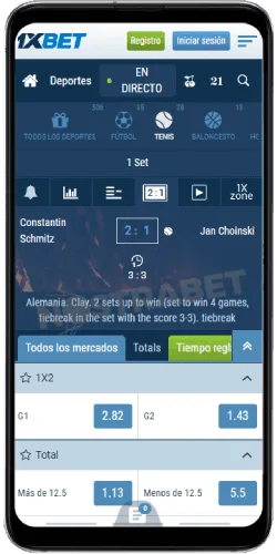 App móvil de 1xbet