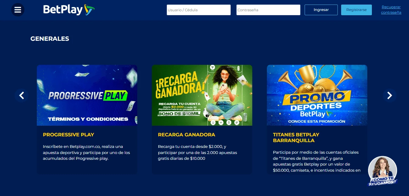 Bonos de BetPlay Colombia