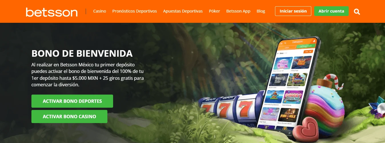 Tipos de bonos de bienvenida en betsson