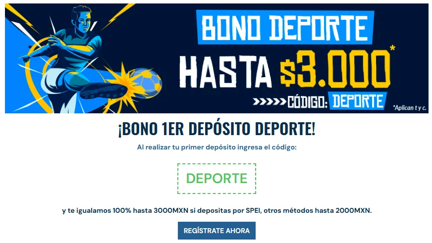 Bono de bienvenida RushBet