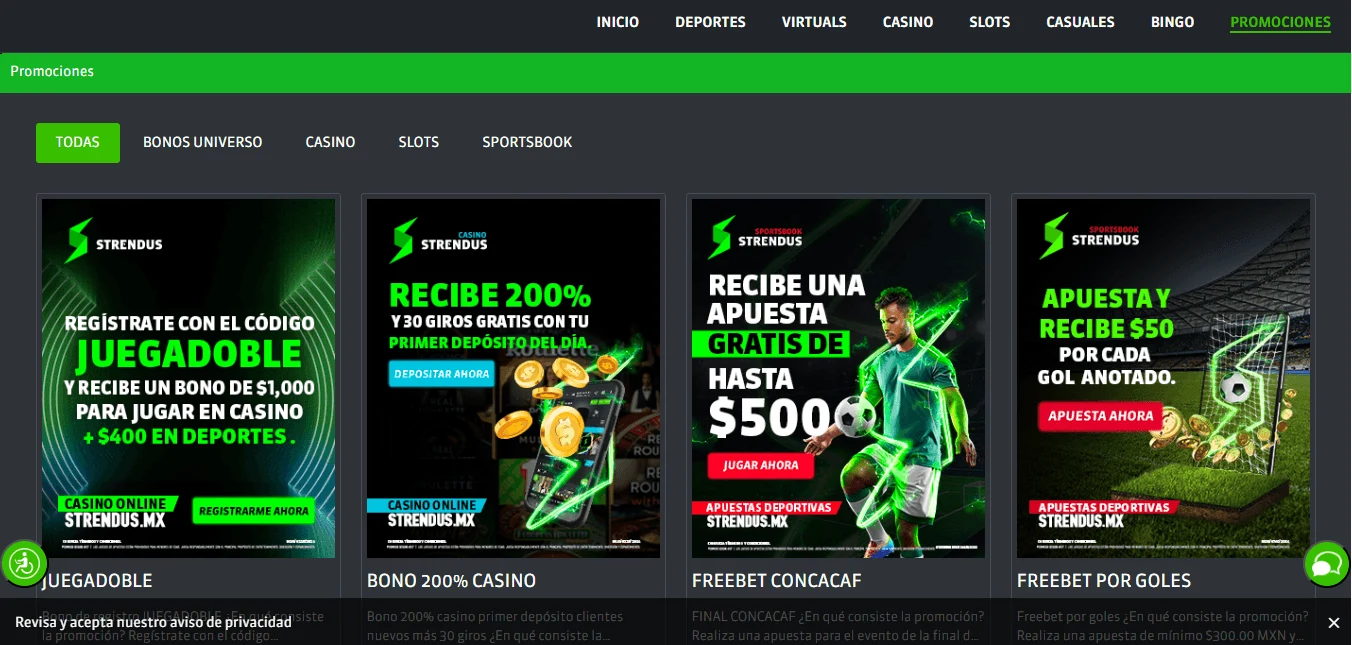 Promociones en Strendus