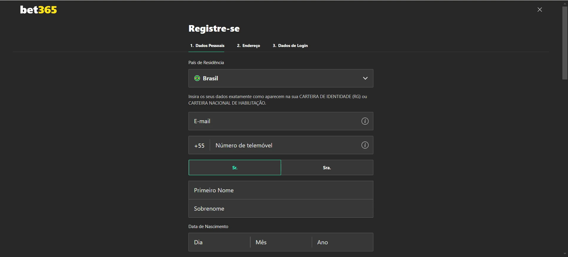 bet365 cadastro