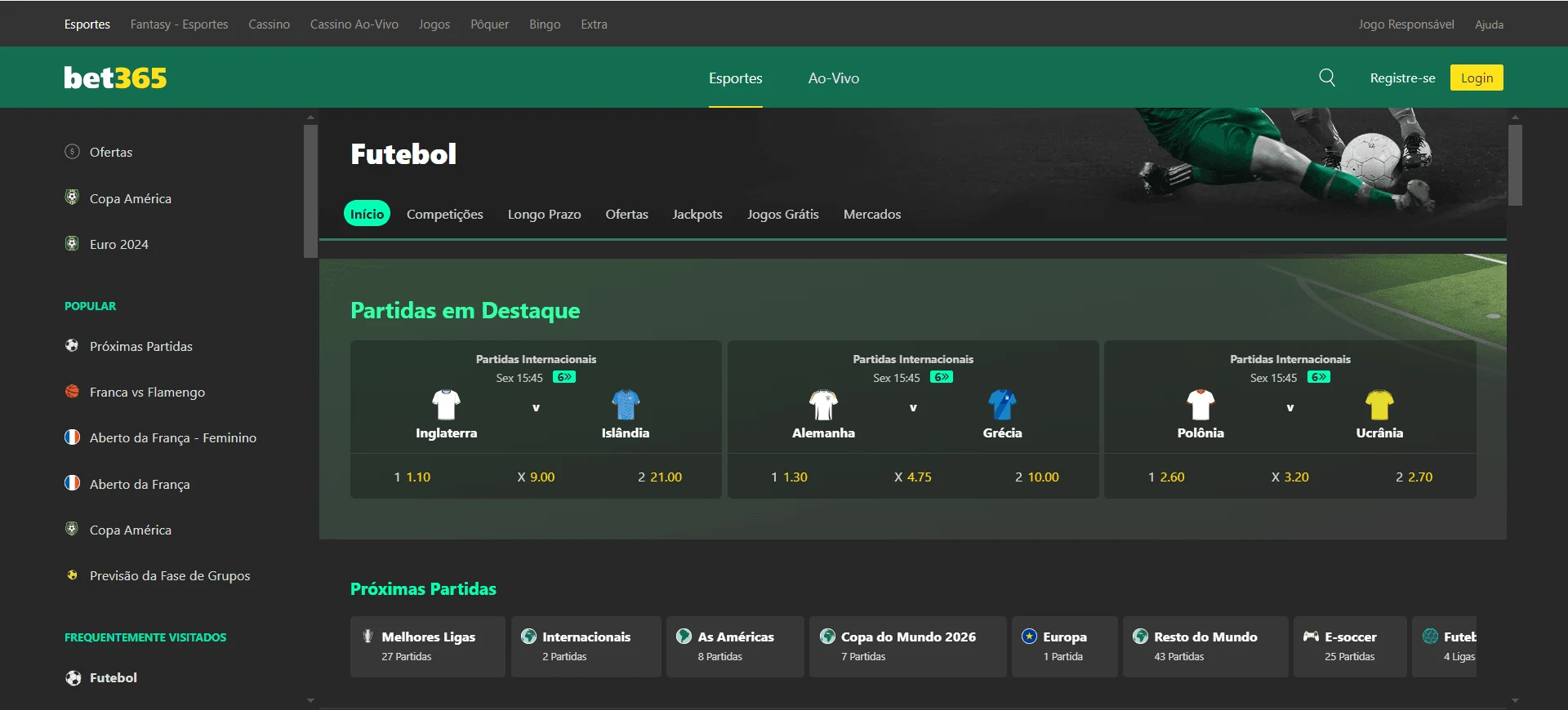 Apostas na bet365