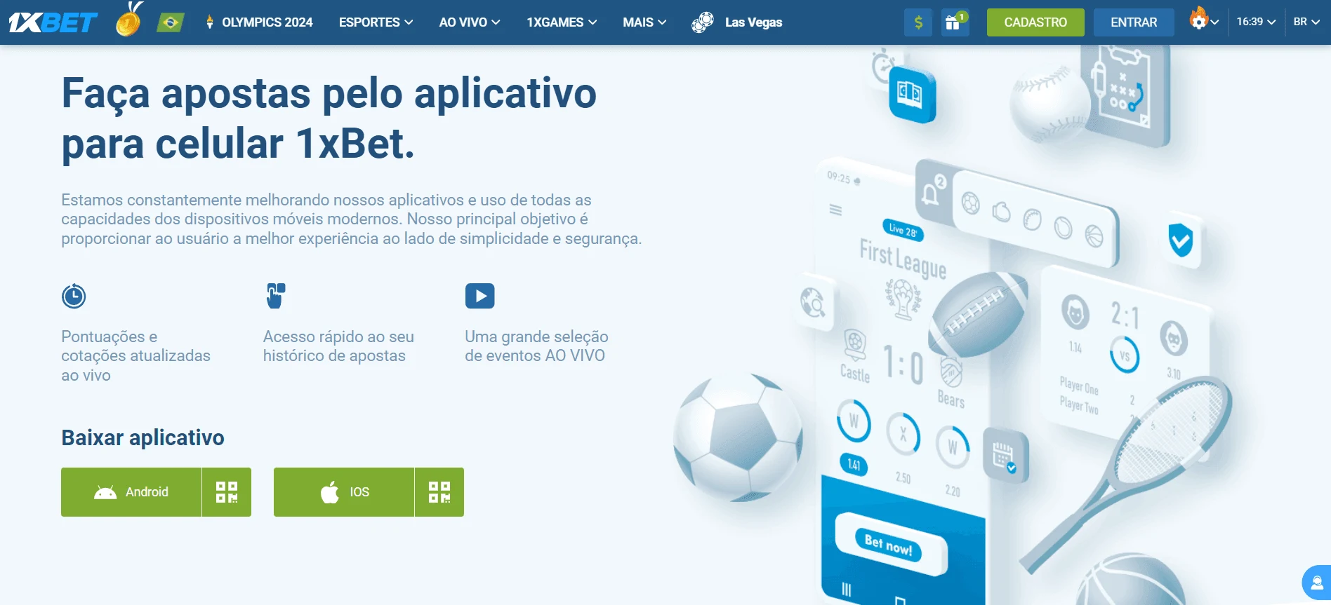 Aplicativo da 1xBet