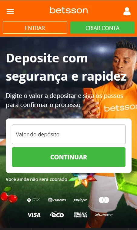 Site móvel da Betsson