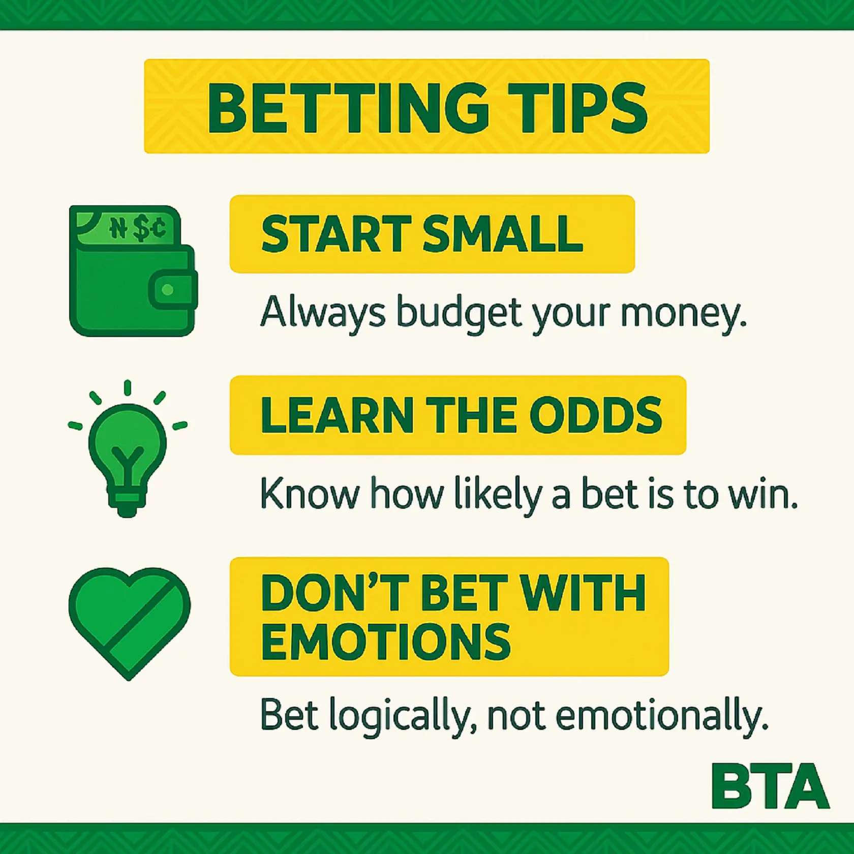 Betting tips infographic