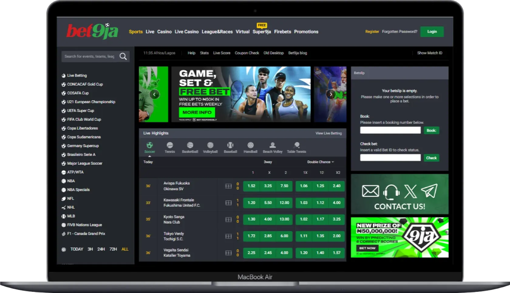Bet9ja -  a top betting site in Nigeria