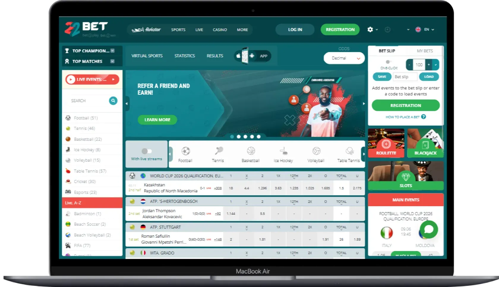 22Bet Betting Site