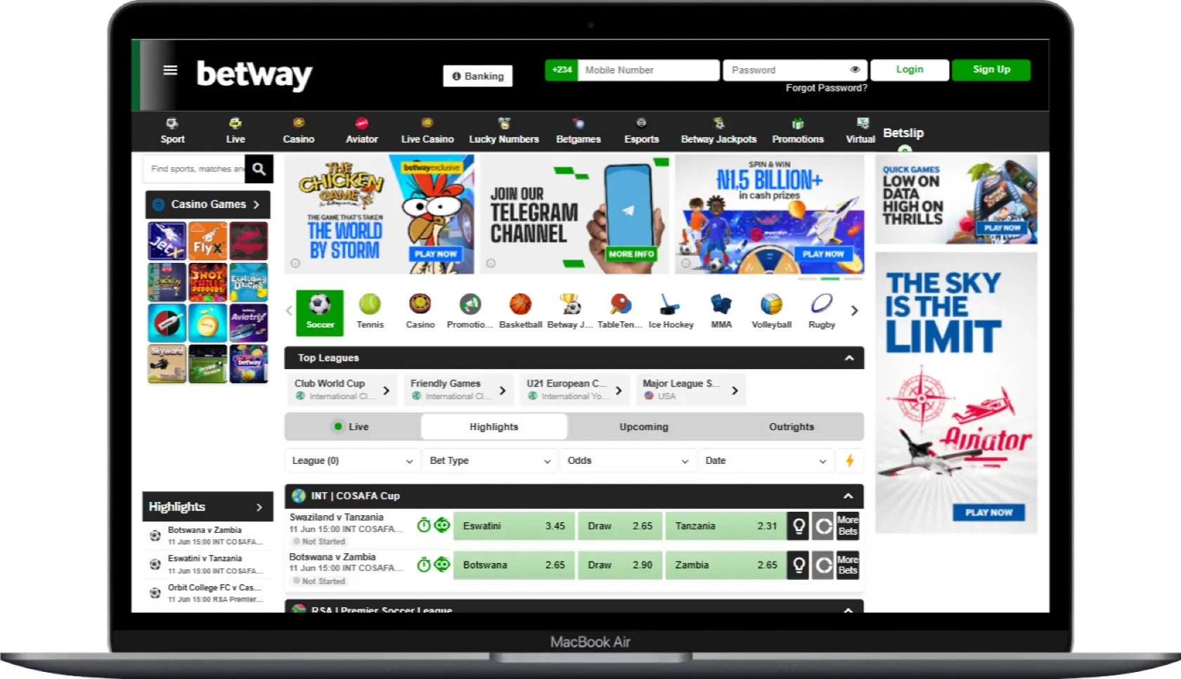 Betway Betting Site