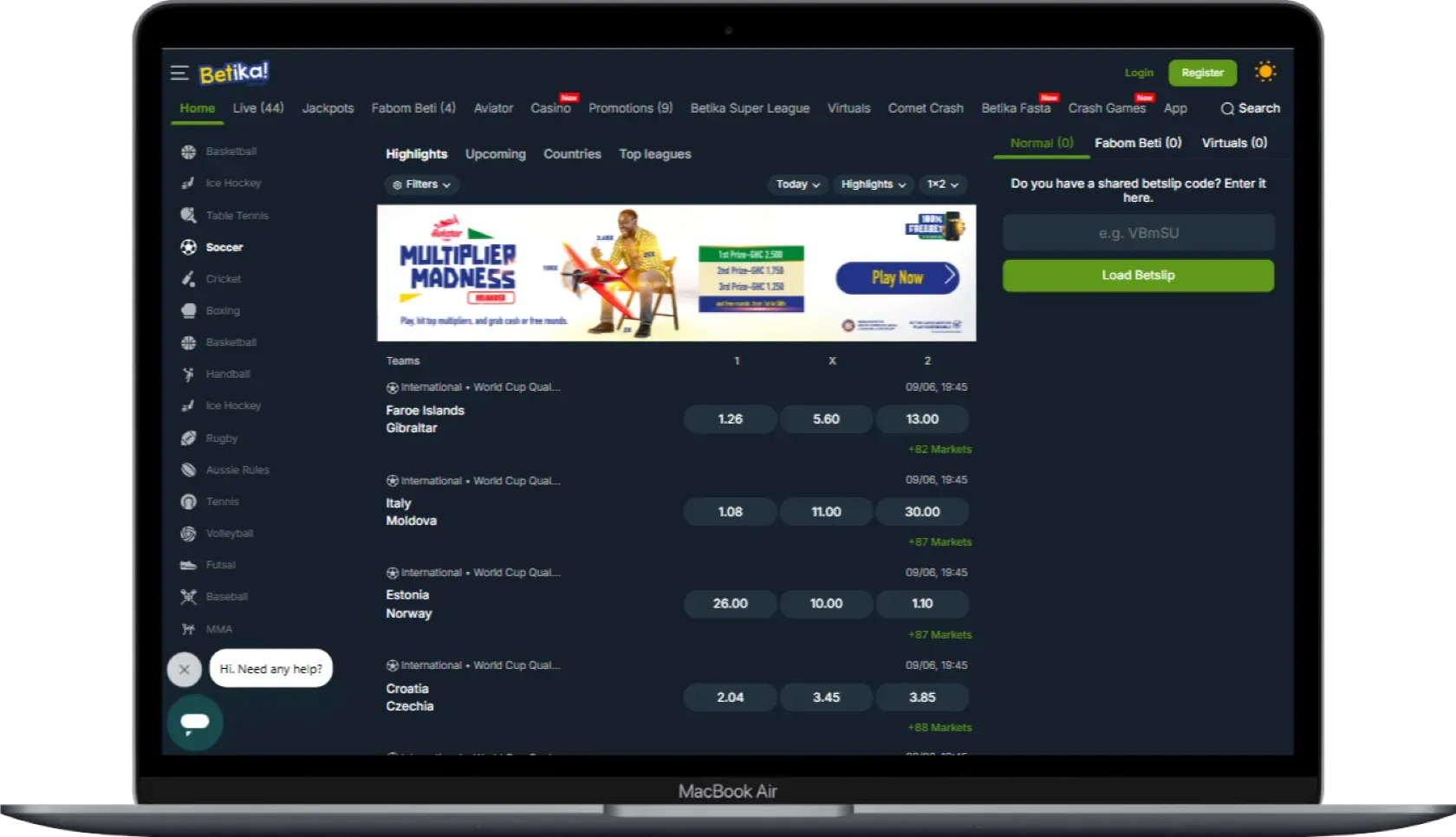 Betika Betting Site