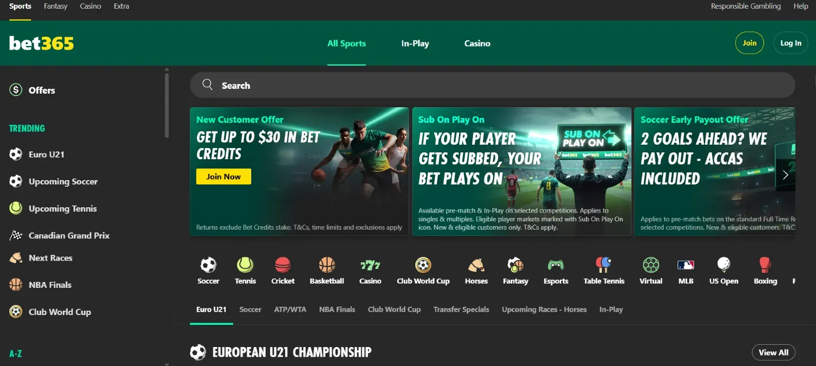 Bet365 Betting Site