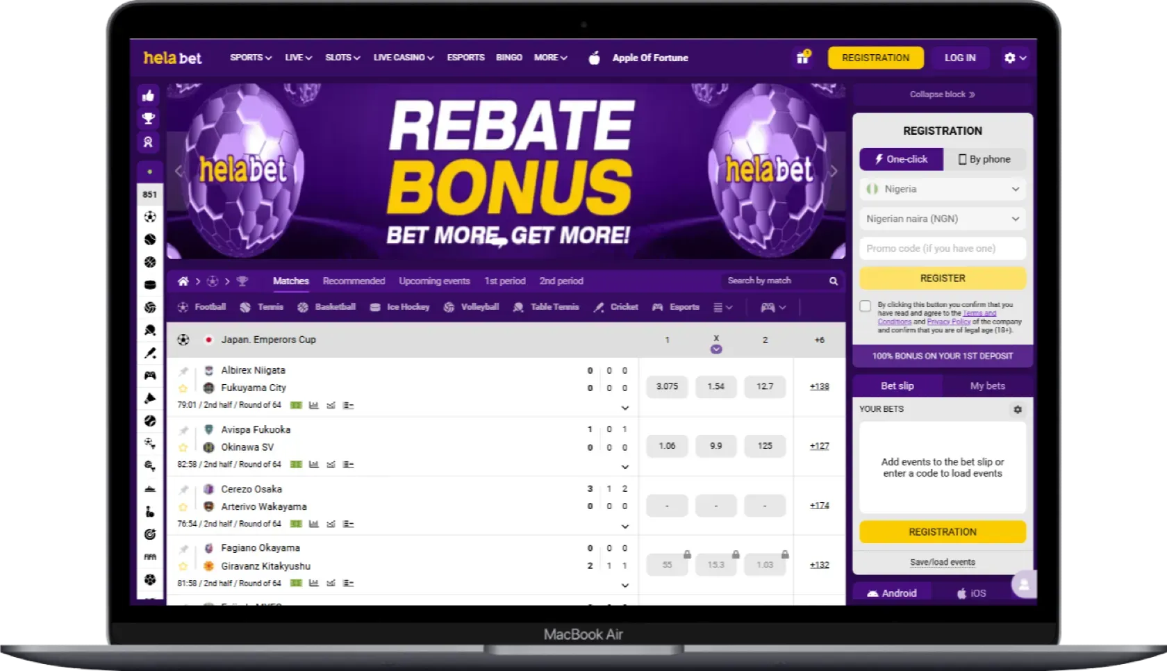 Helabet betting site