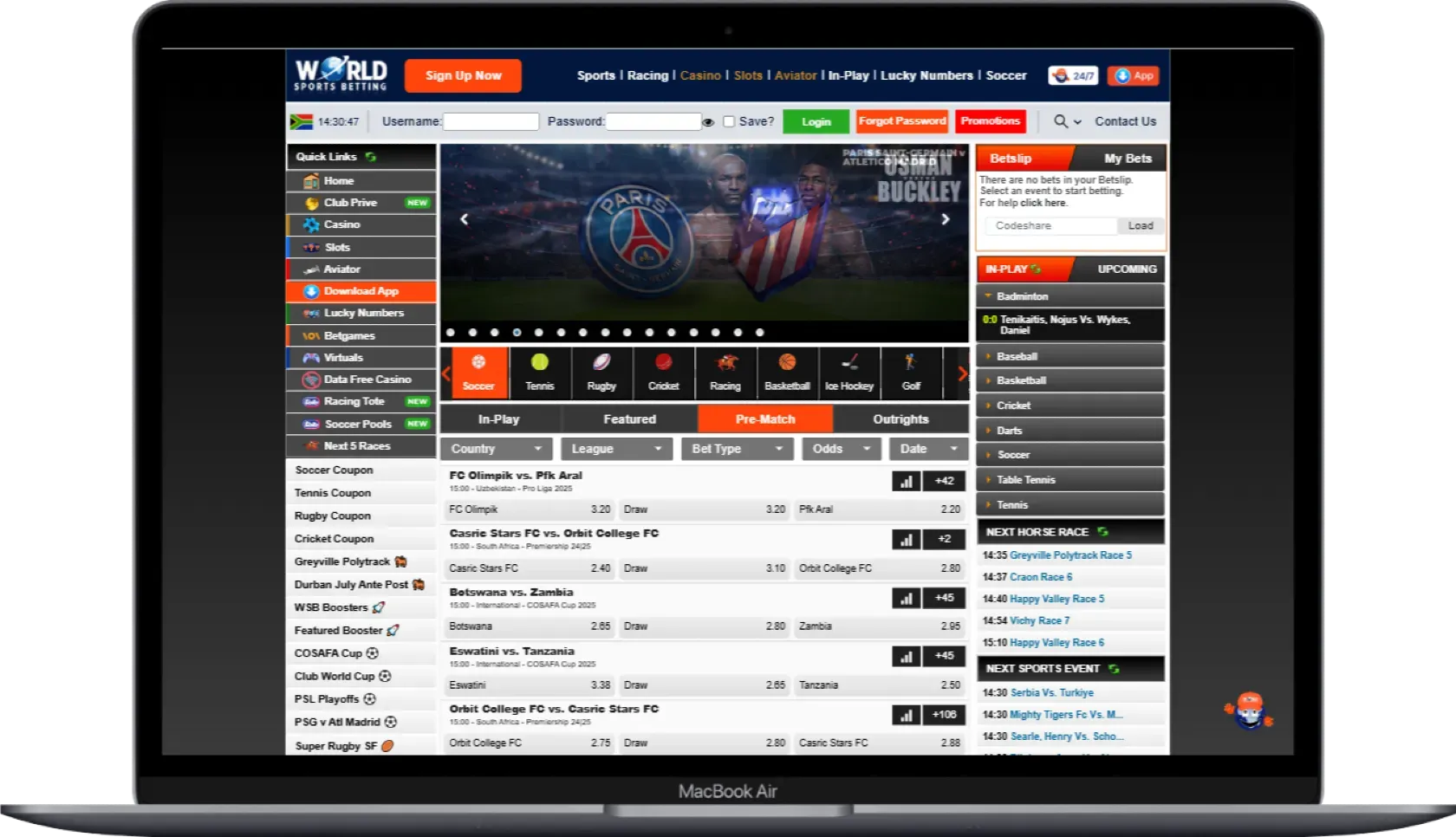 World Sports Betting South Africa