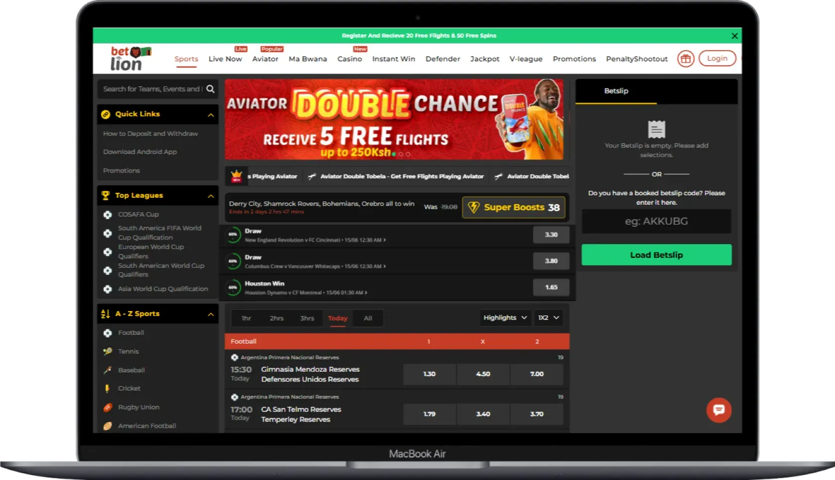 BetLion Zambia betting site