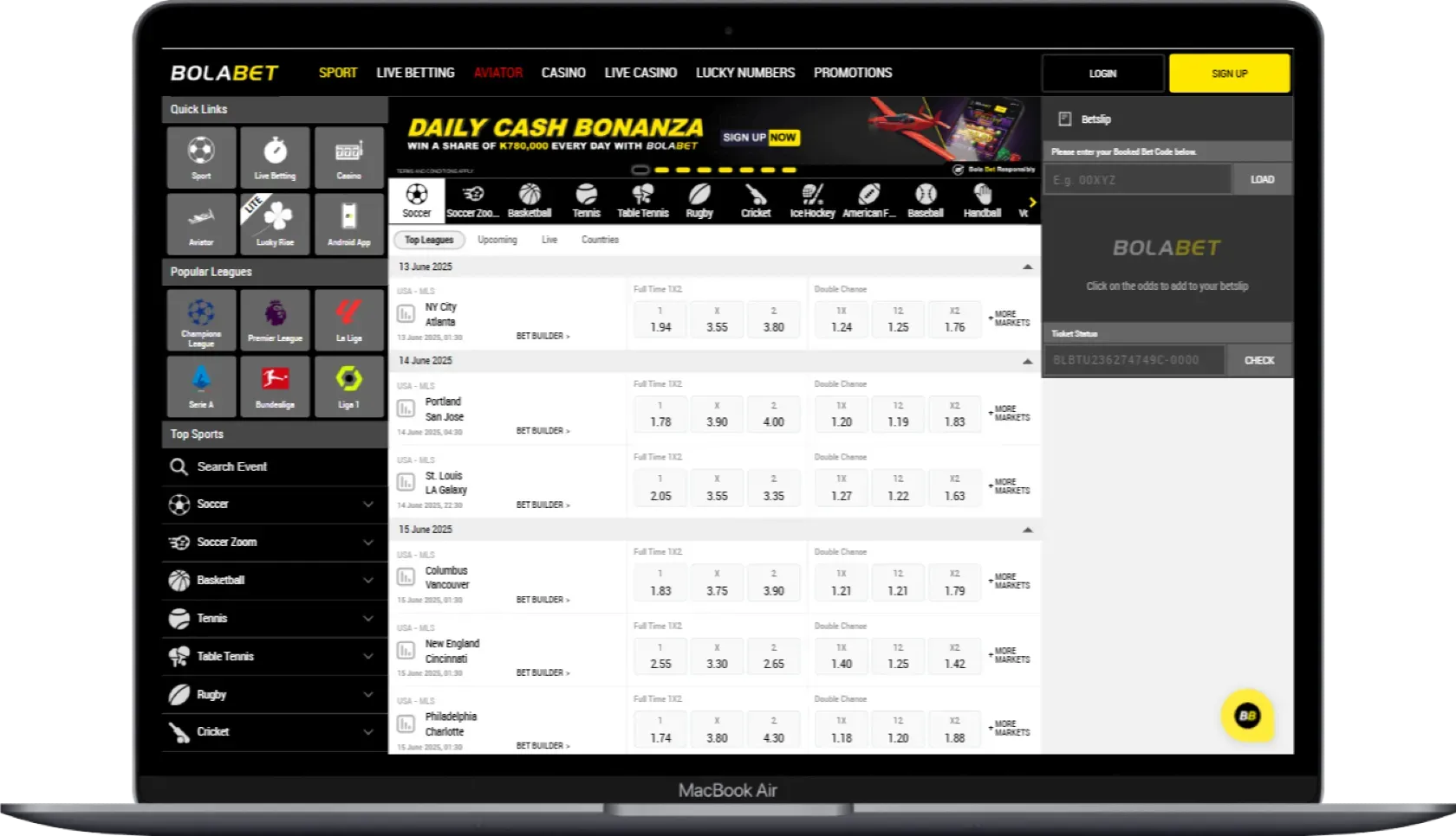 Bolabet Zambia betting site