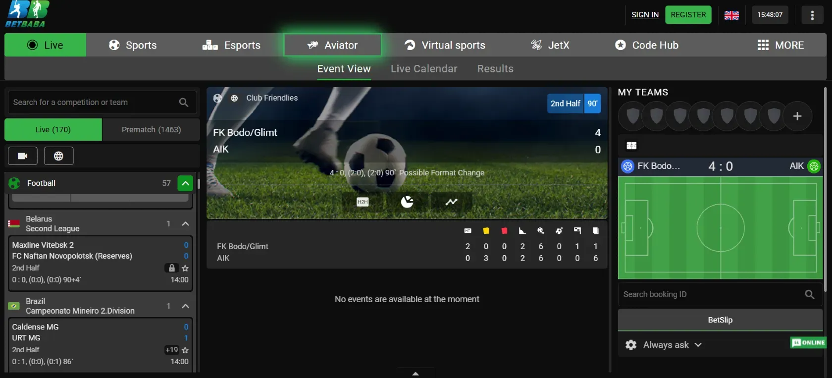 Betbaba Live Betting