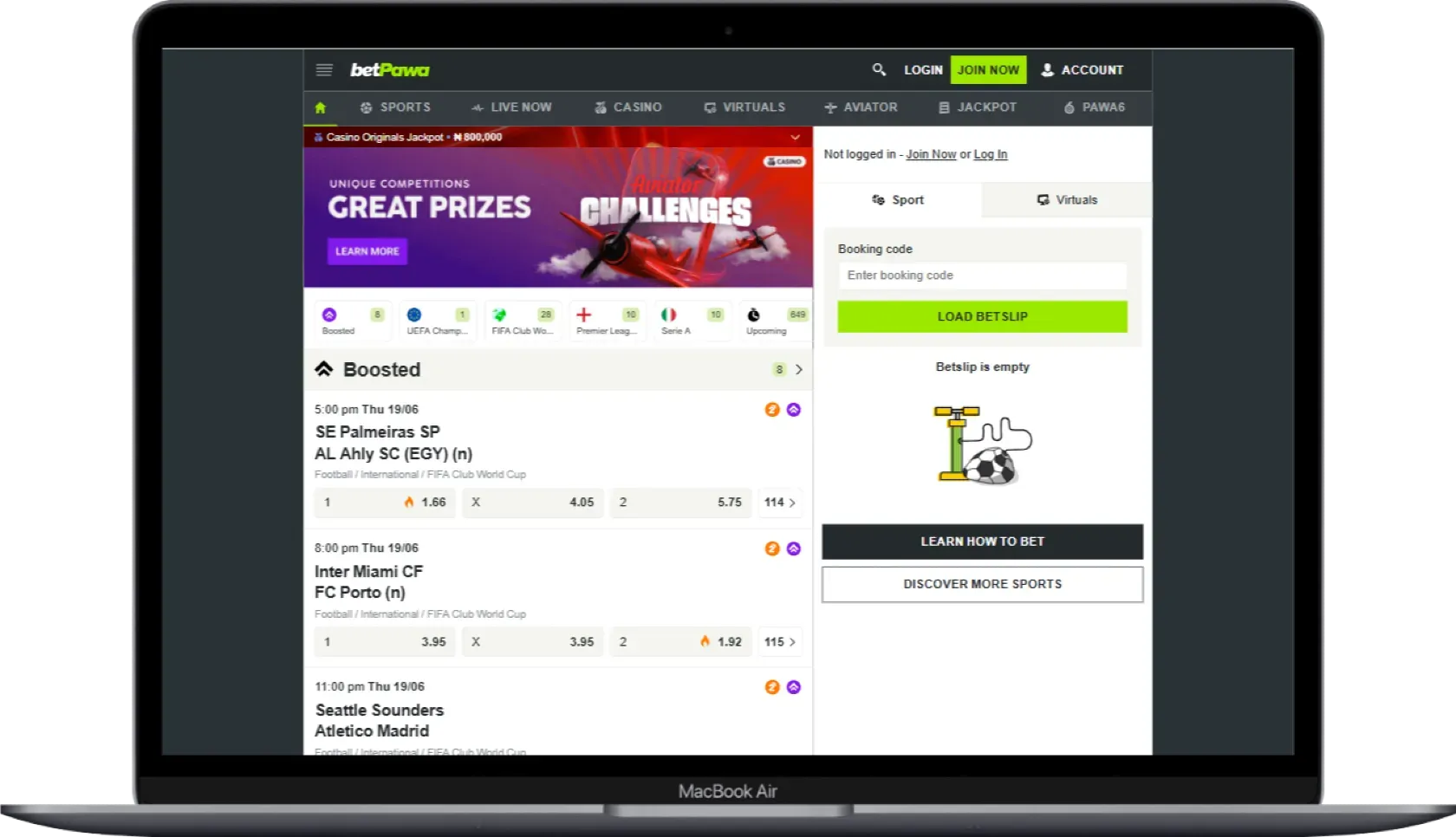 betPawa Interface Design