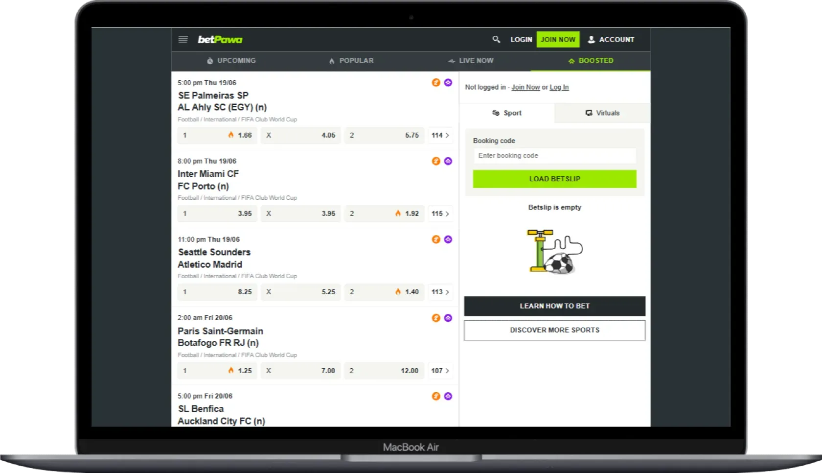 betPawa Boosted Odds