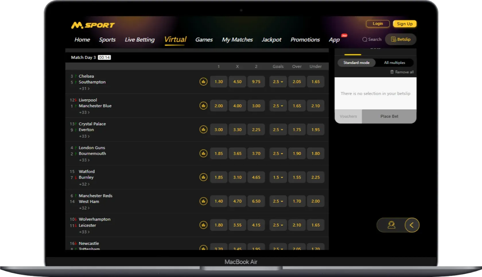 MSport Virtual Sports Betting