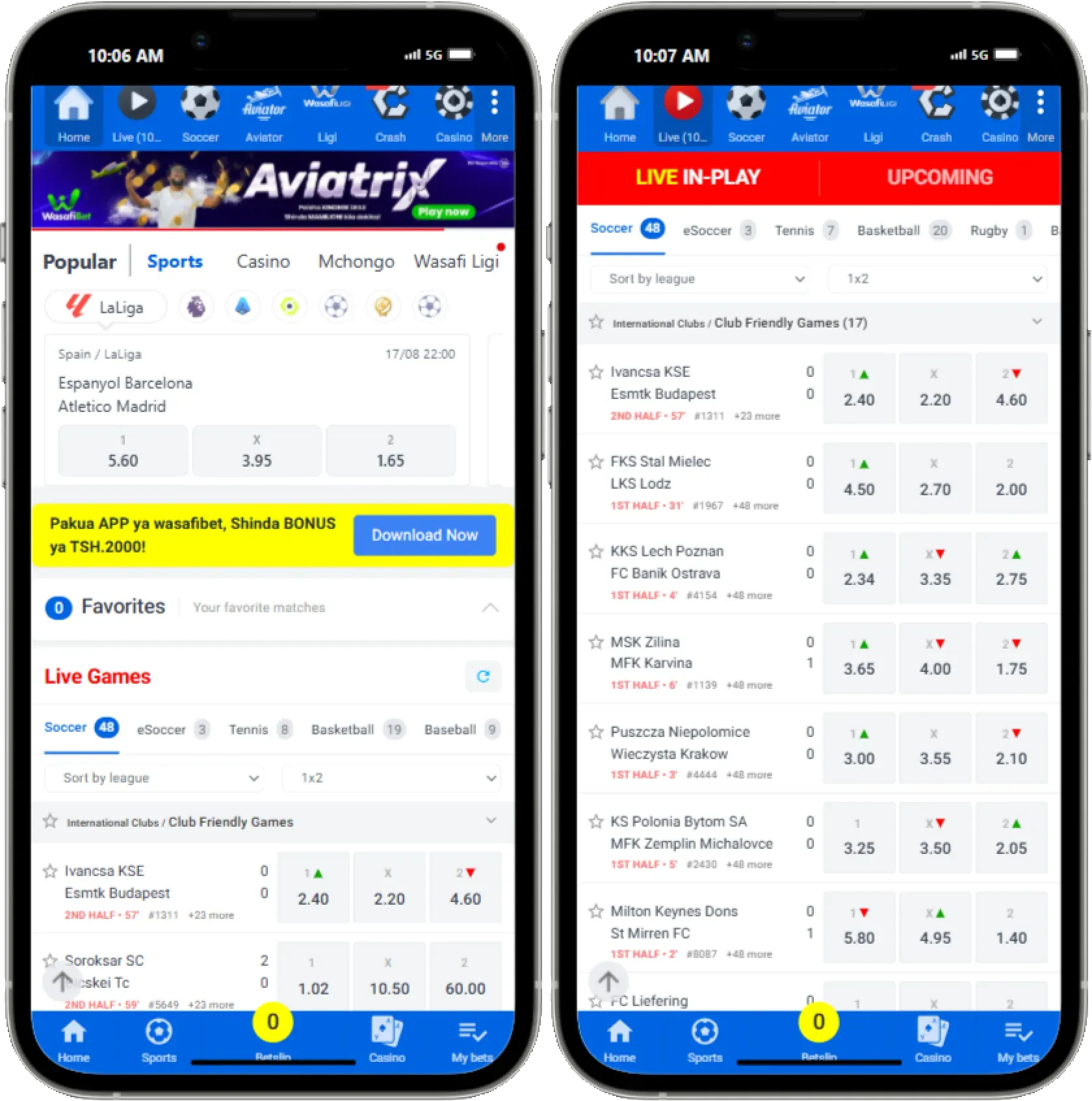 Wasaibet app Football betting