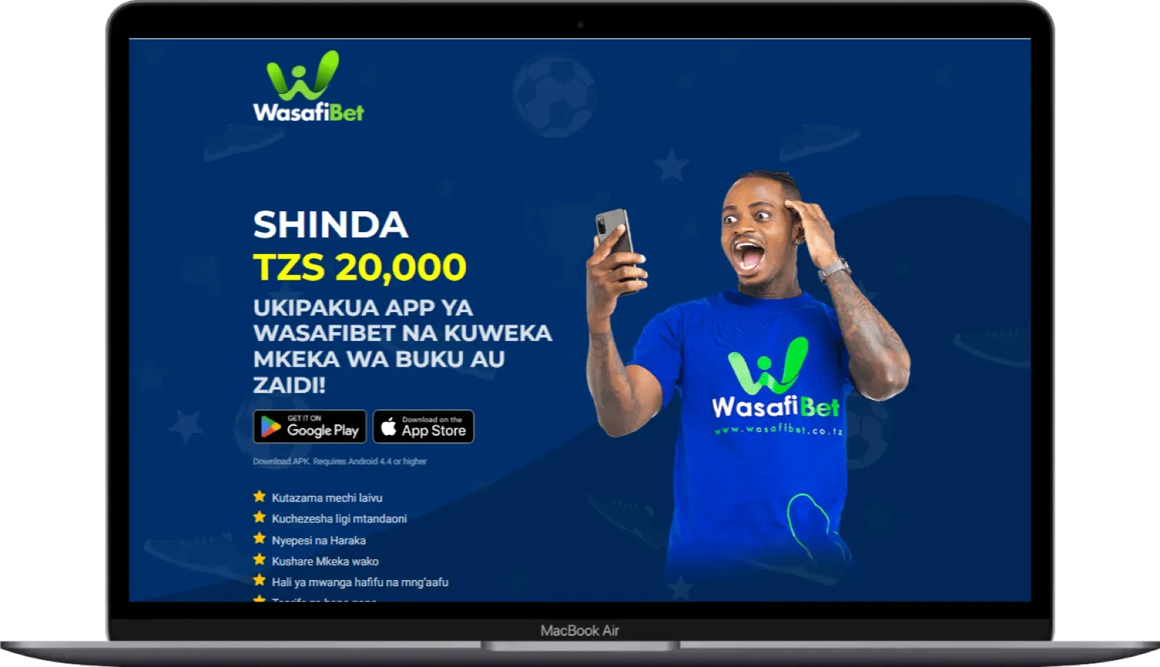 WasafiBet App Bonus