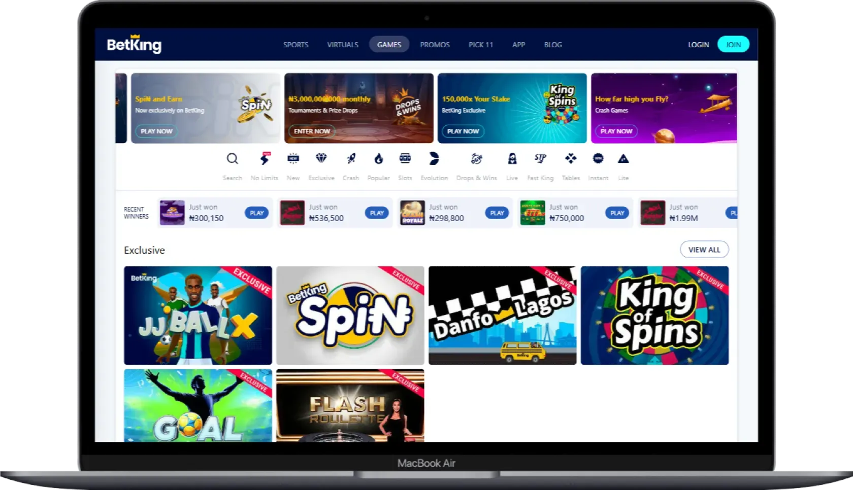 BetKing Online Casino Games