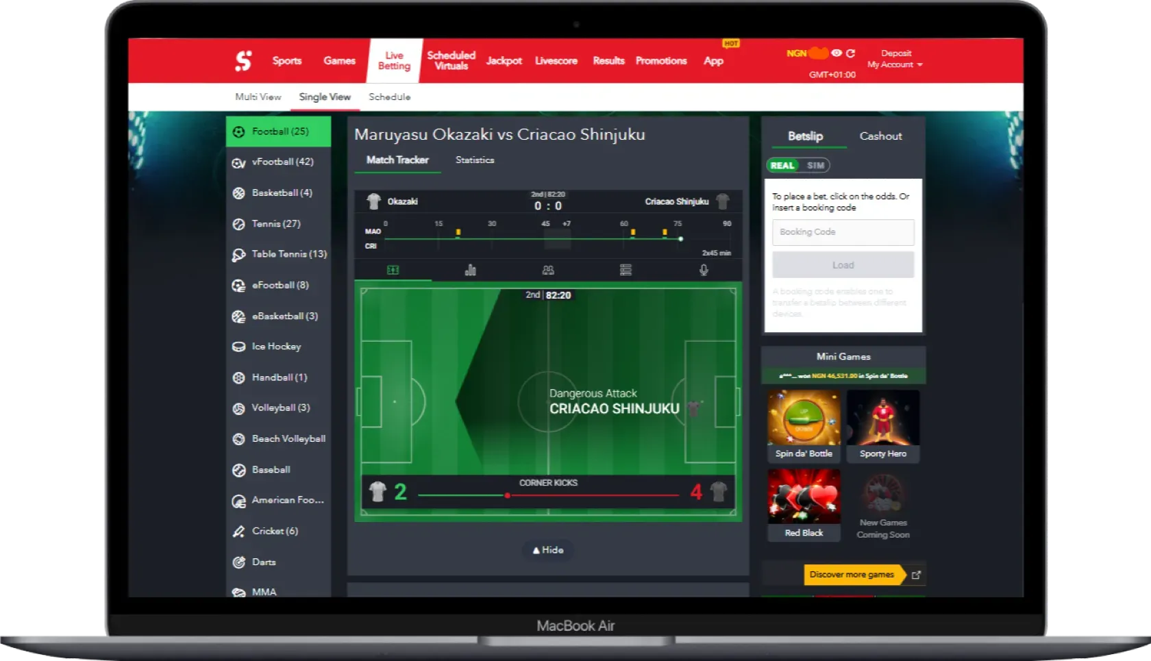 SportyBet Live Betting