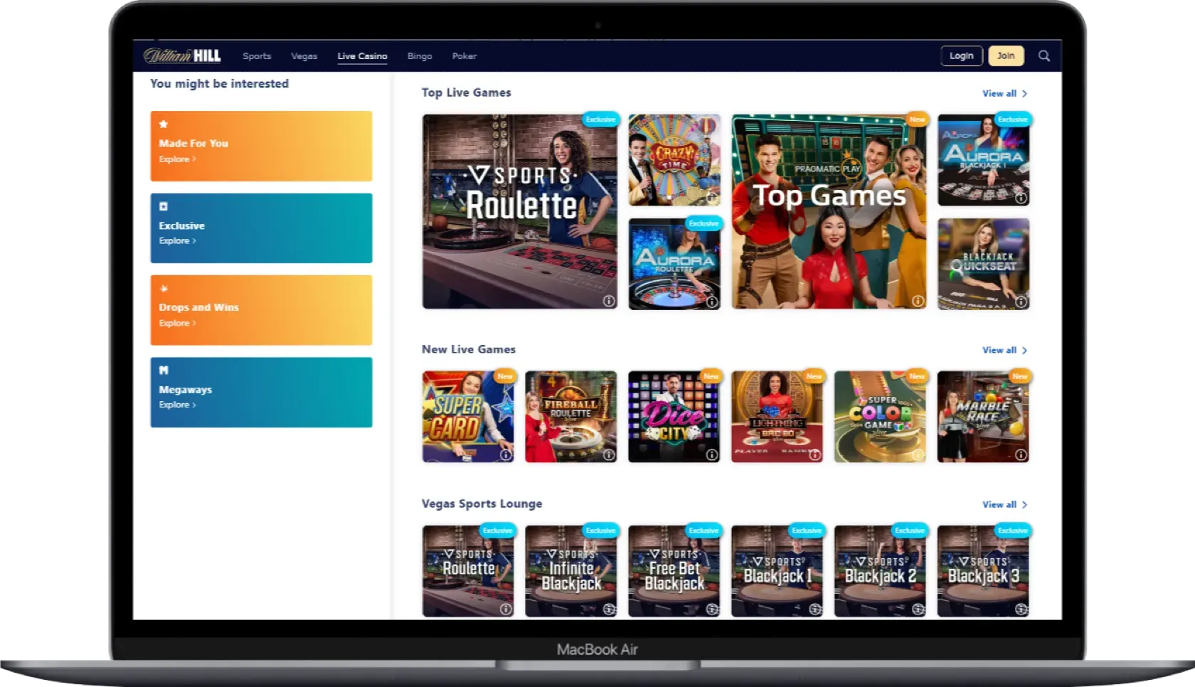 William Hill Casino Games