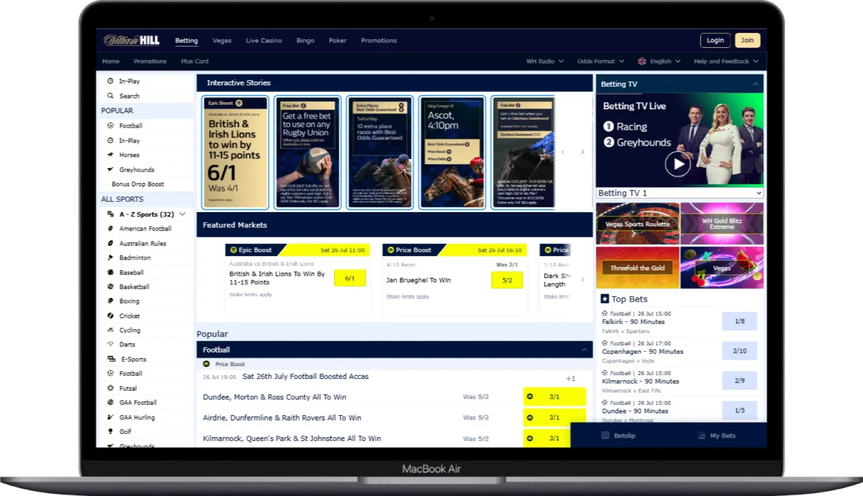 William Hill Website Design