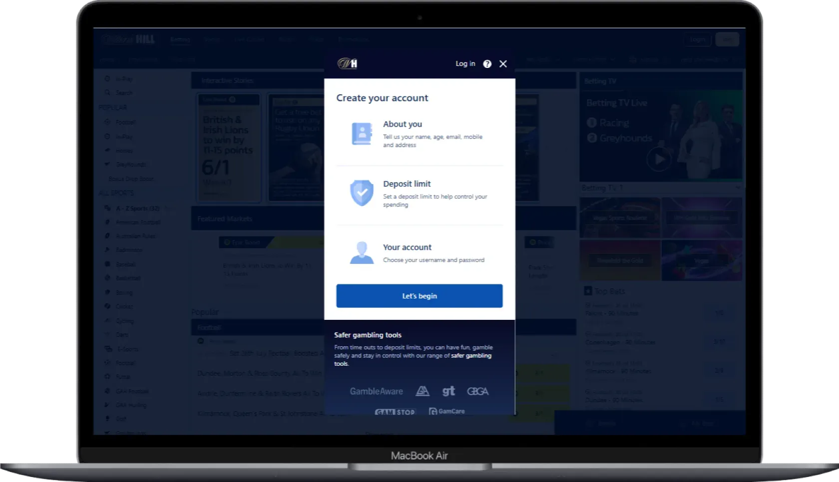 William Hill Registeration