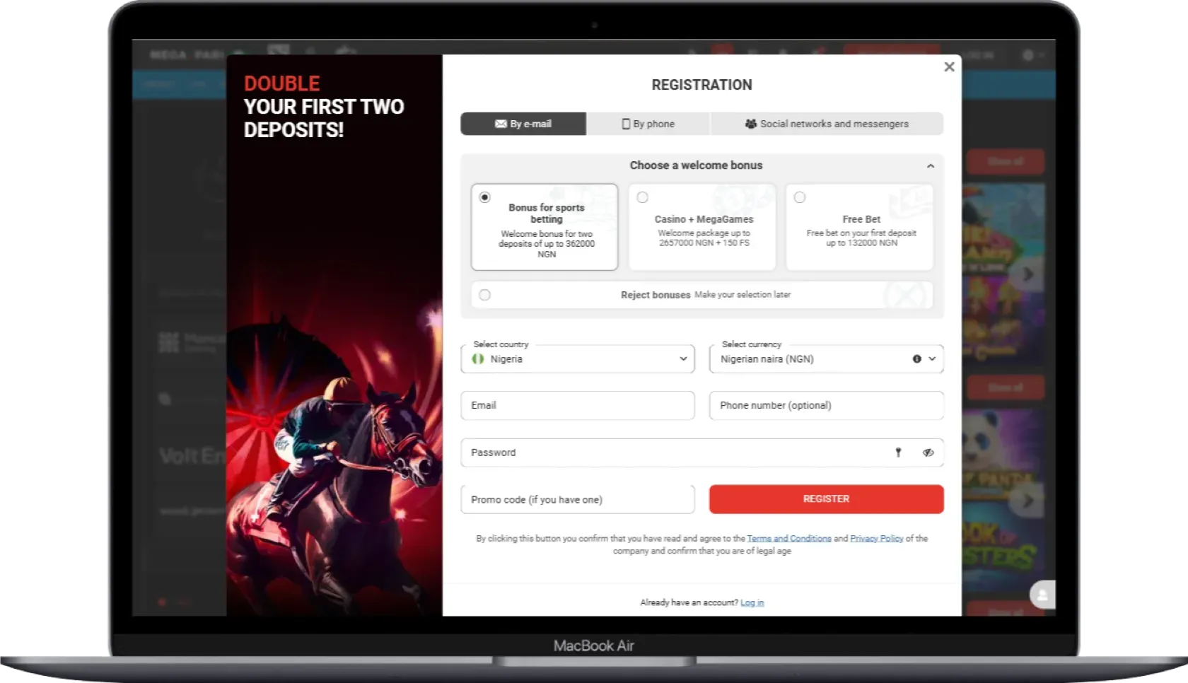 Megapari Registration