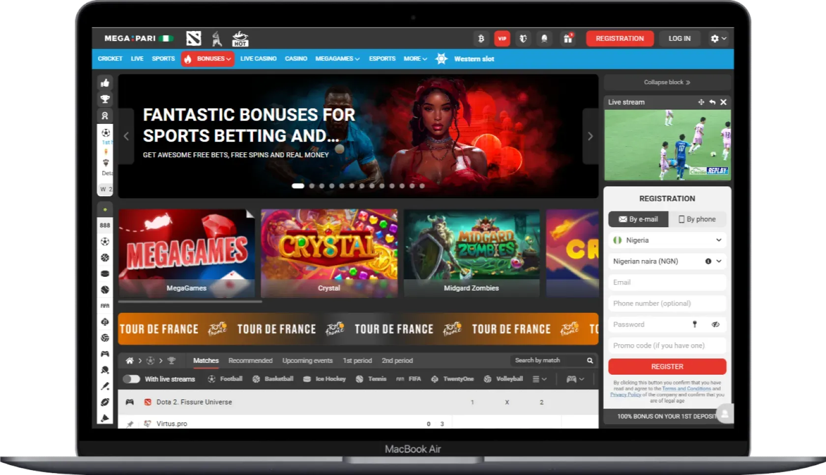 Megapari Website Design