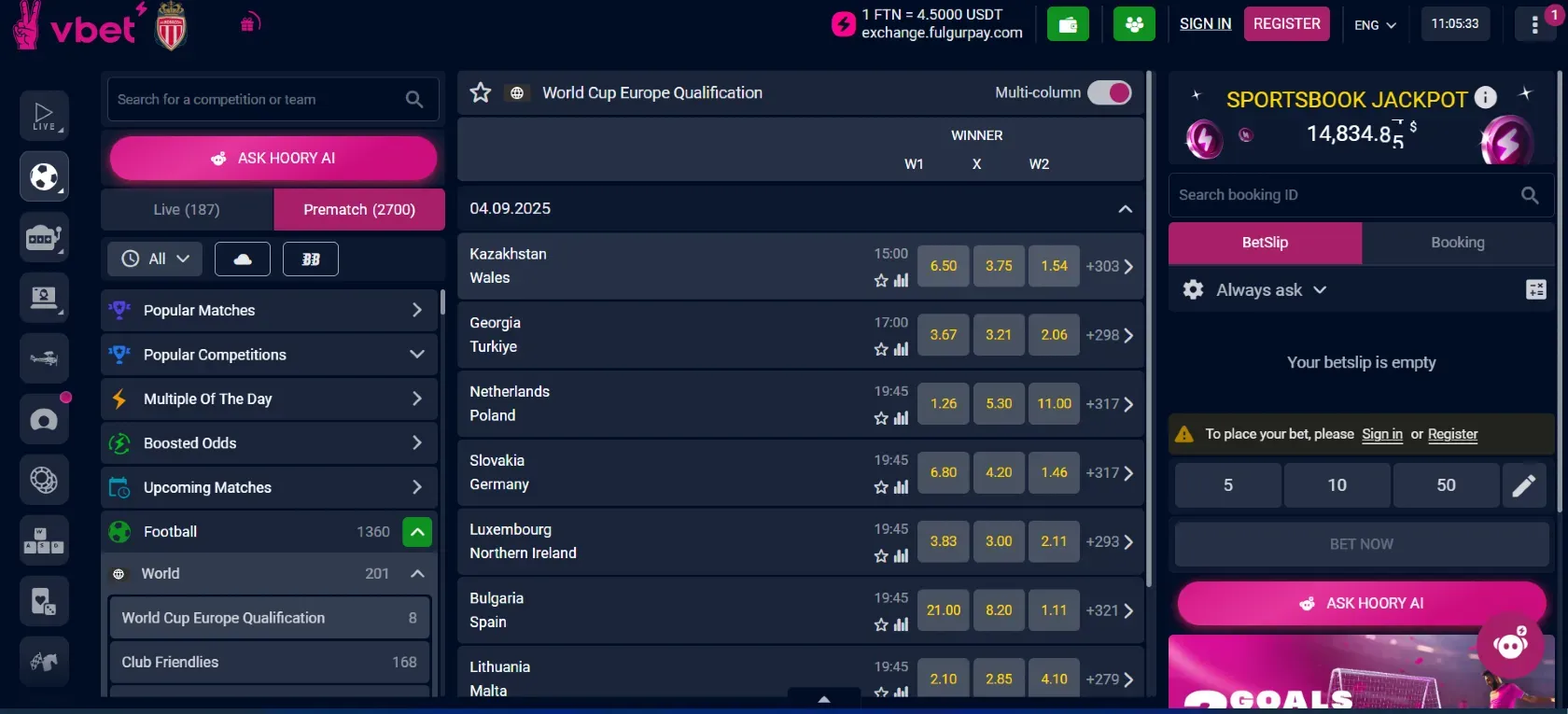 VBet Football Betting