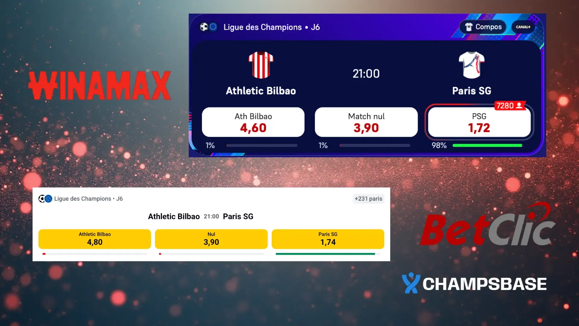 comparaison TRJ winamax vs betclic