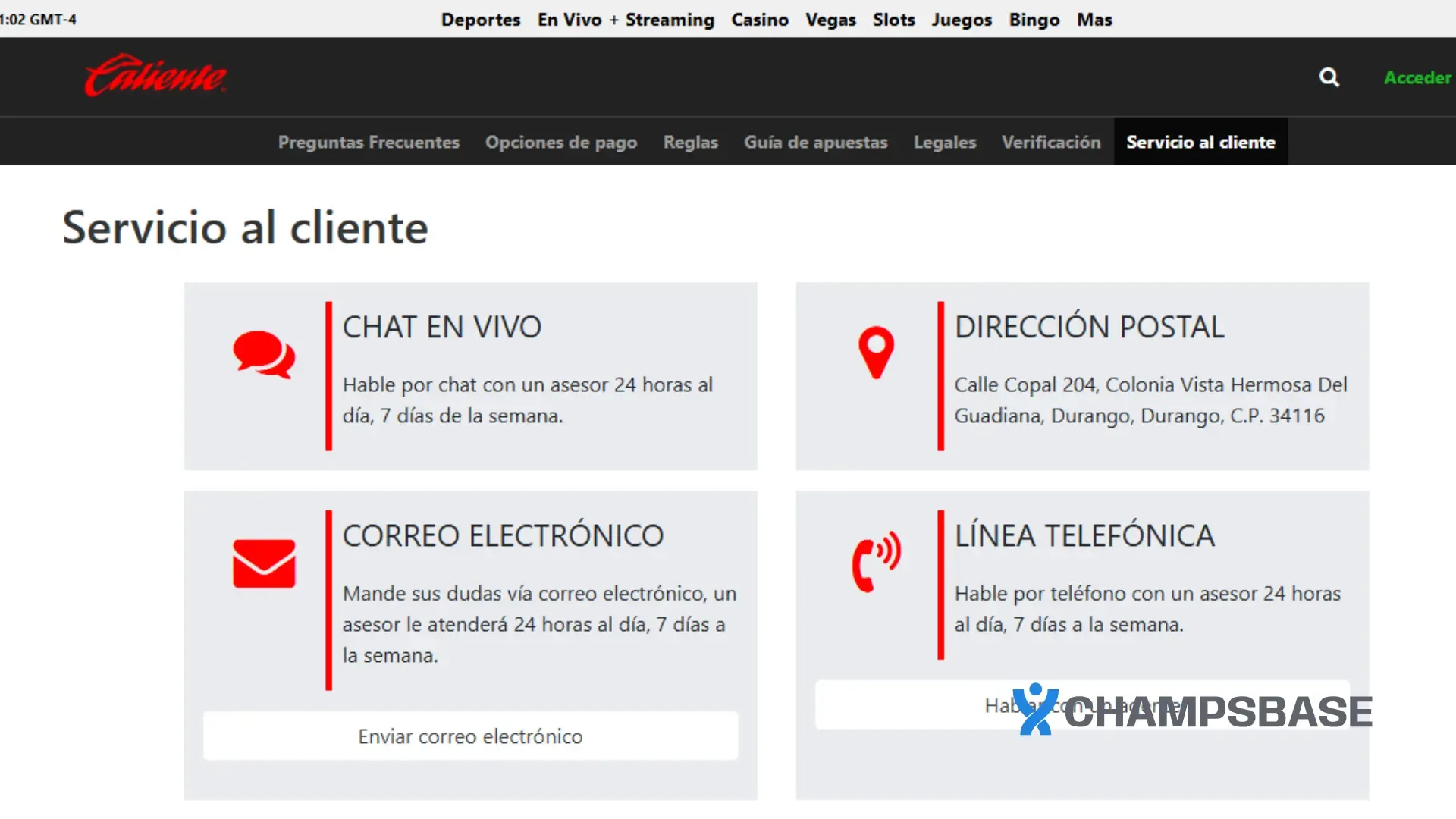 atencion al cliente caliente mexico