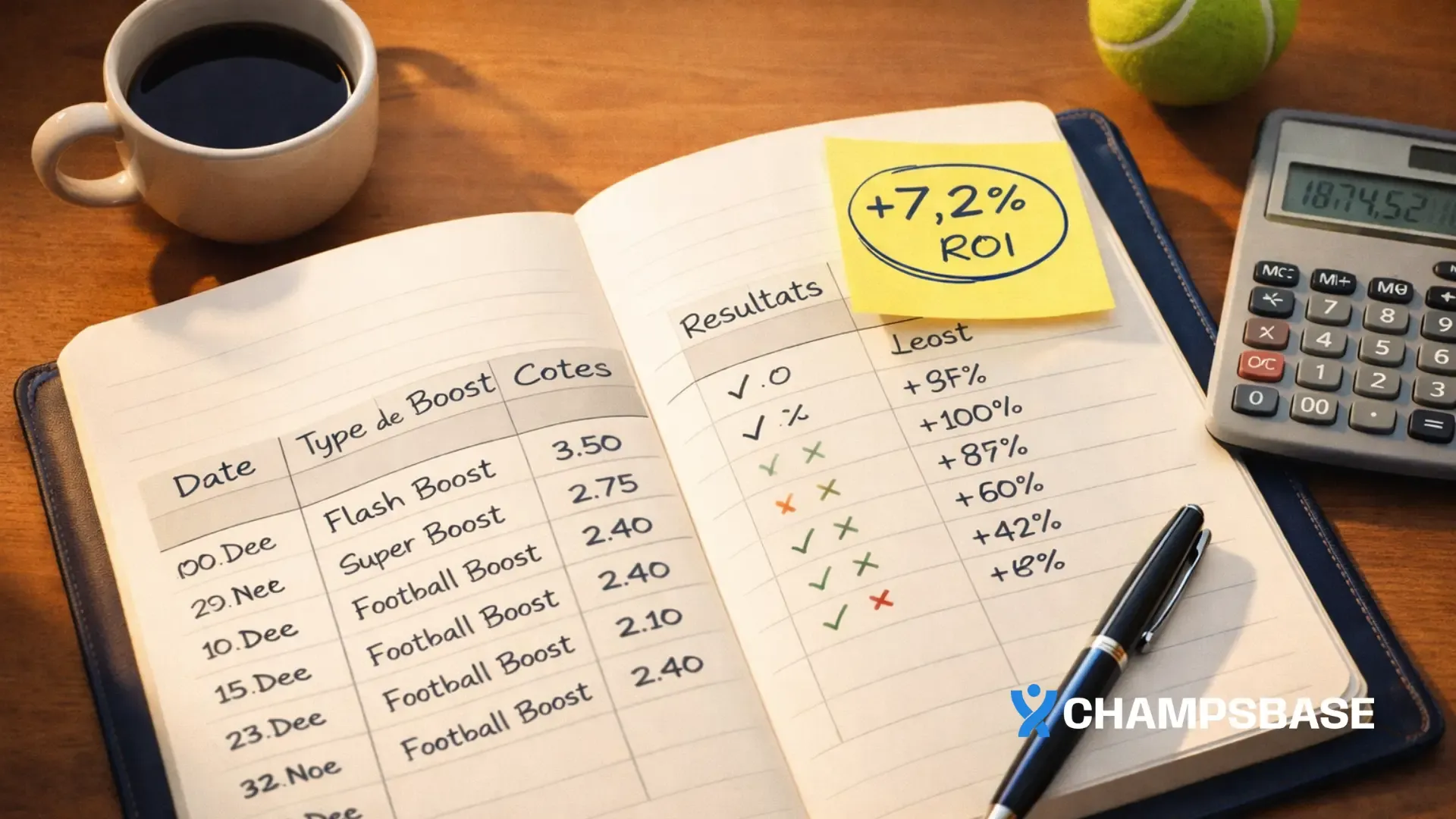 Statistiques et historique cotes boostées