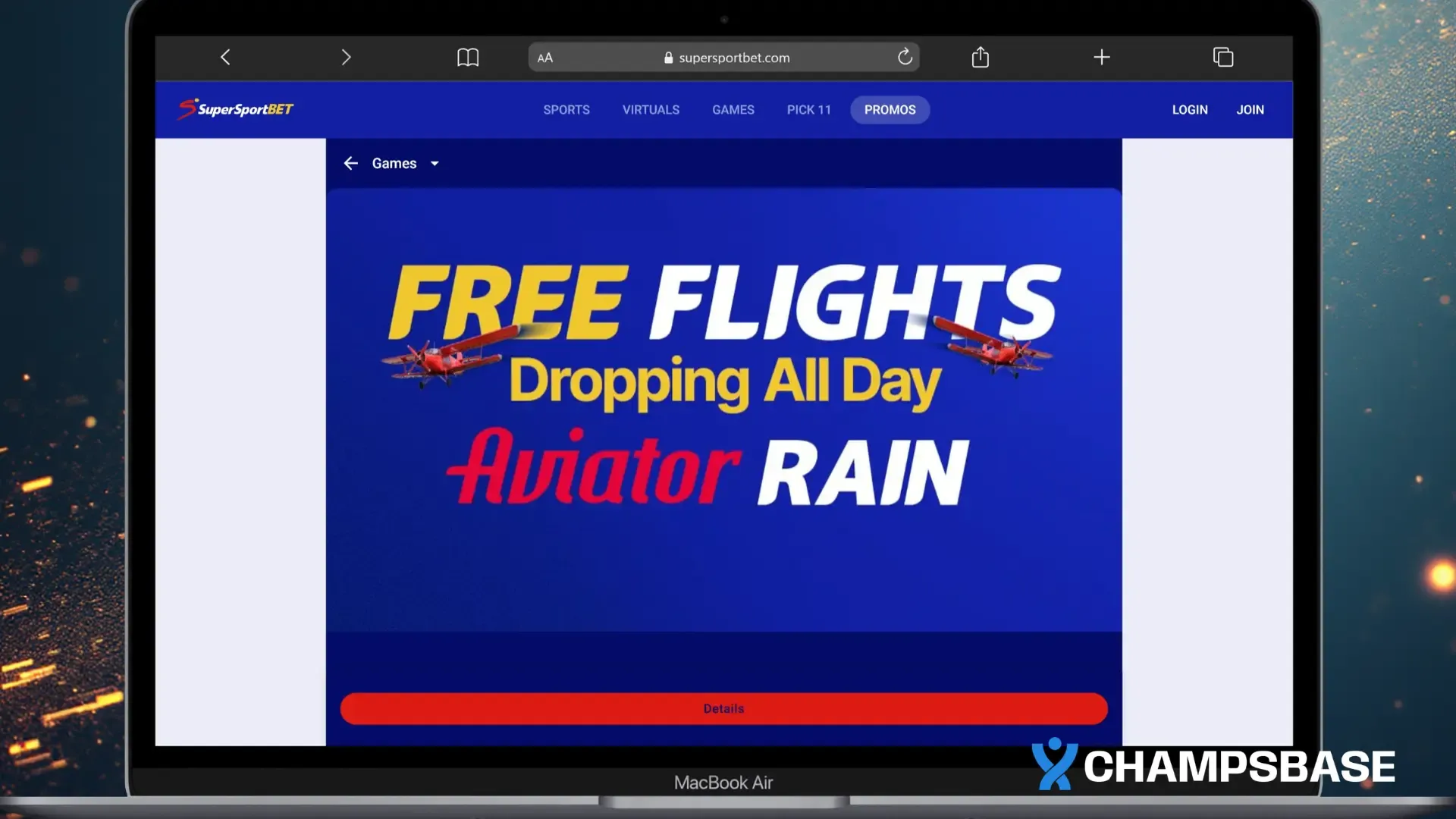 SupersportBet Aviator Rain