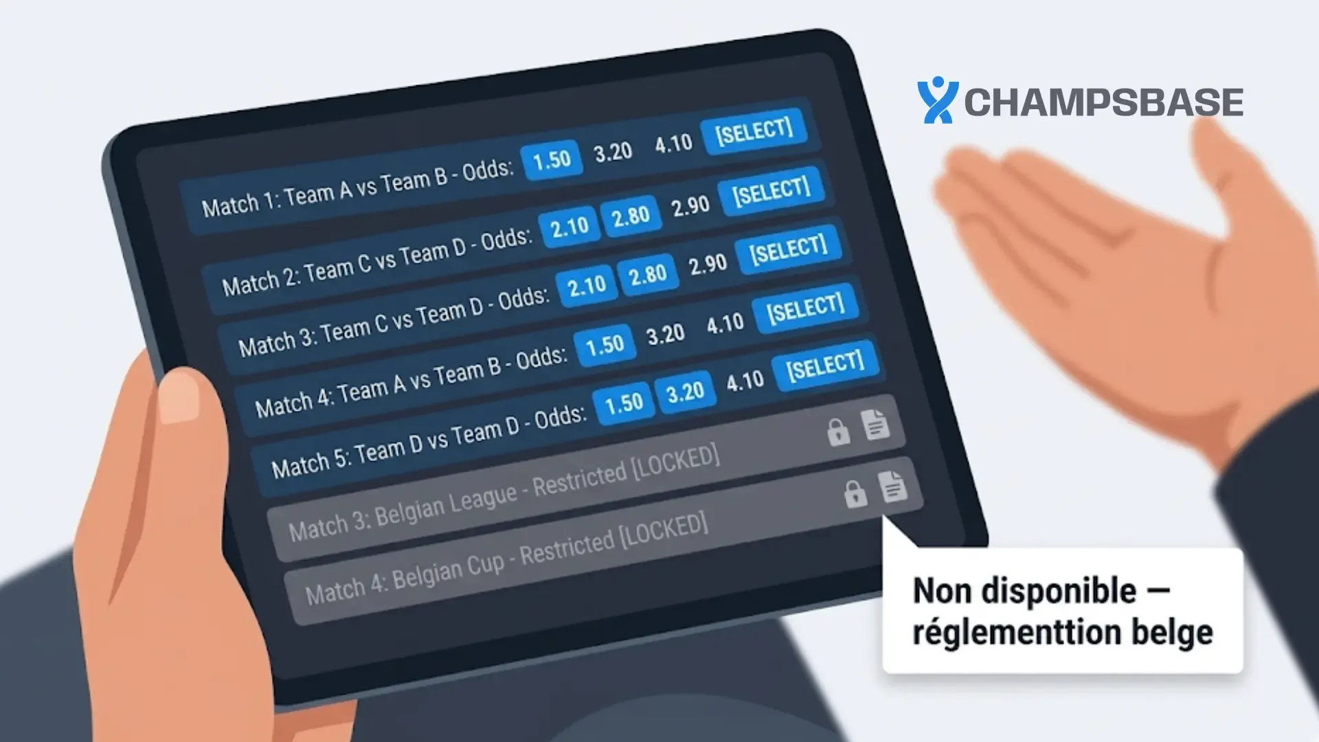 marchés restreints par la réglementation belge pour les paris sportifs