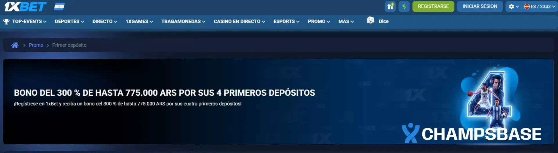 bono de bienvenida 1xbet argentina