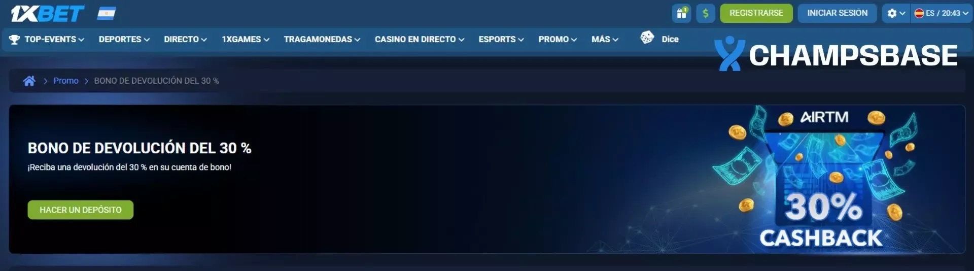 bono cashback 1xbet argentina