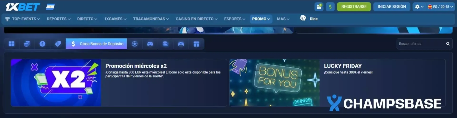 bono lucky friday y miercoles x2 1xbet argentina
