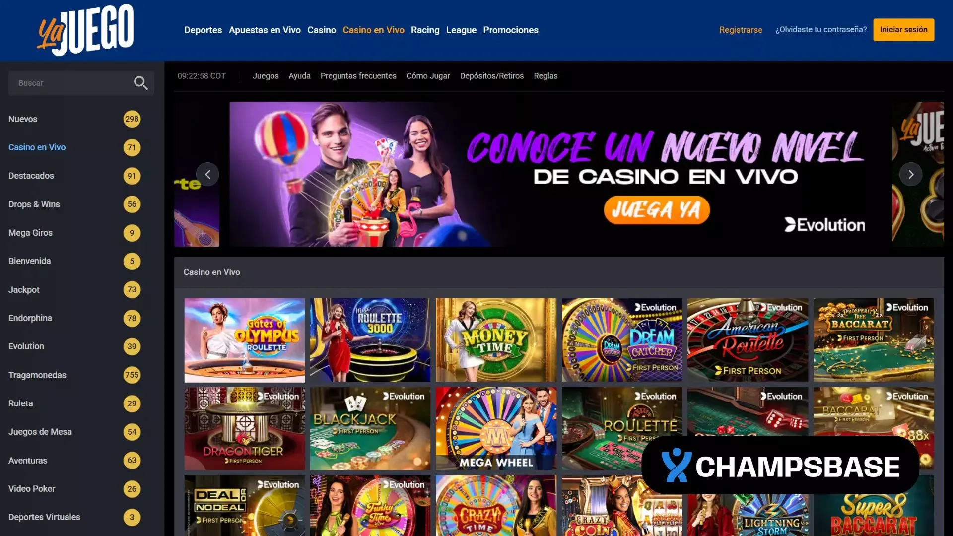yajuego casino en vivo