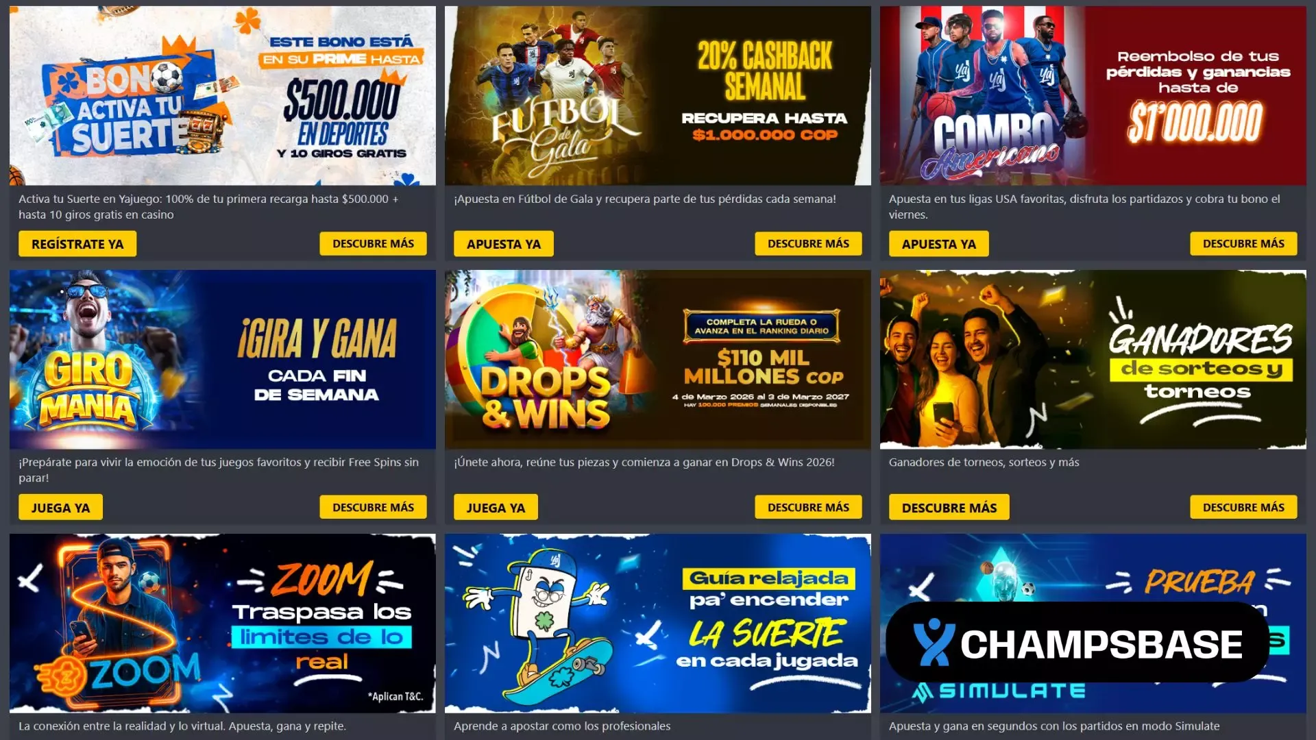 yajuego bonos y promociones